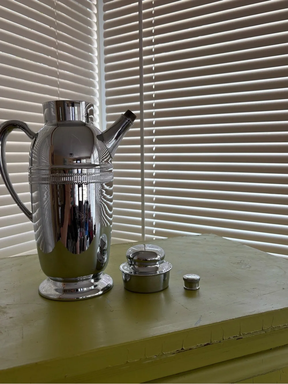 Continental Chrome Cocktail Shaker #3515 Barware Vintage Art Deco Classic